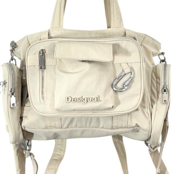 Desigual Voyager Multi Position Modular Bag Beige Pre-Loved - Picture 2 of 6